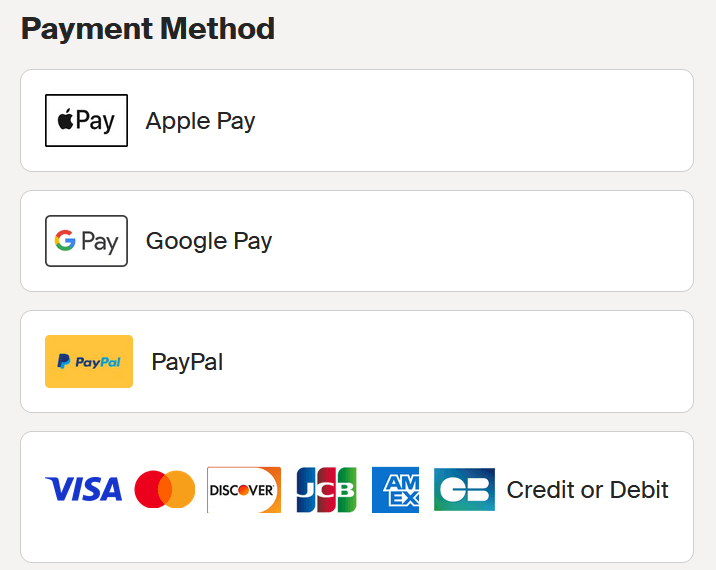 payment method
