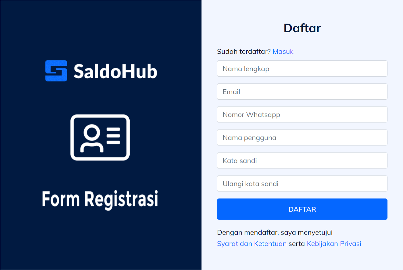form pendaftaran