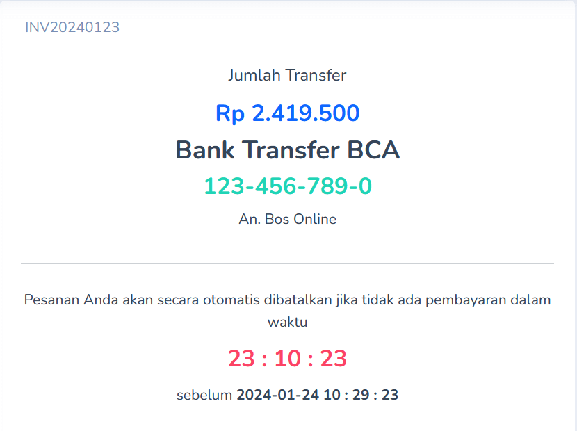 info pembayaran