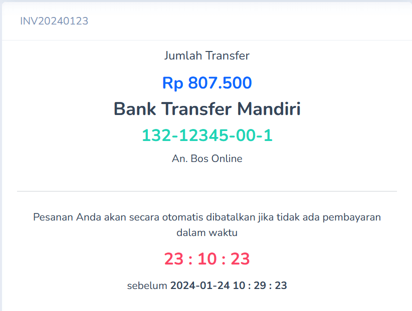 info pembayaran